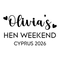 Hen Weekend Iron-On Transfer, personalised
