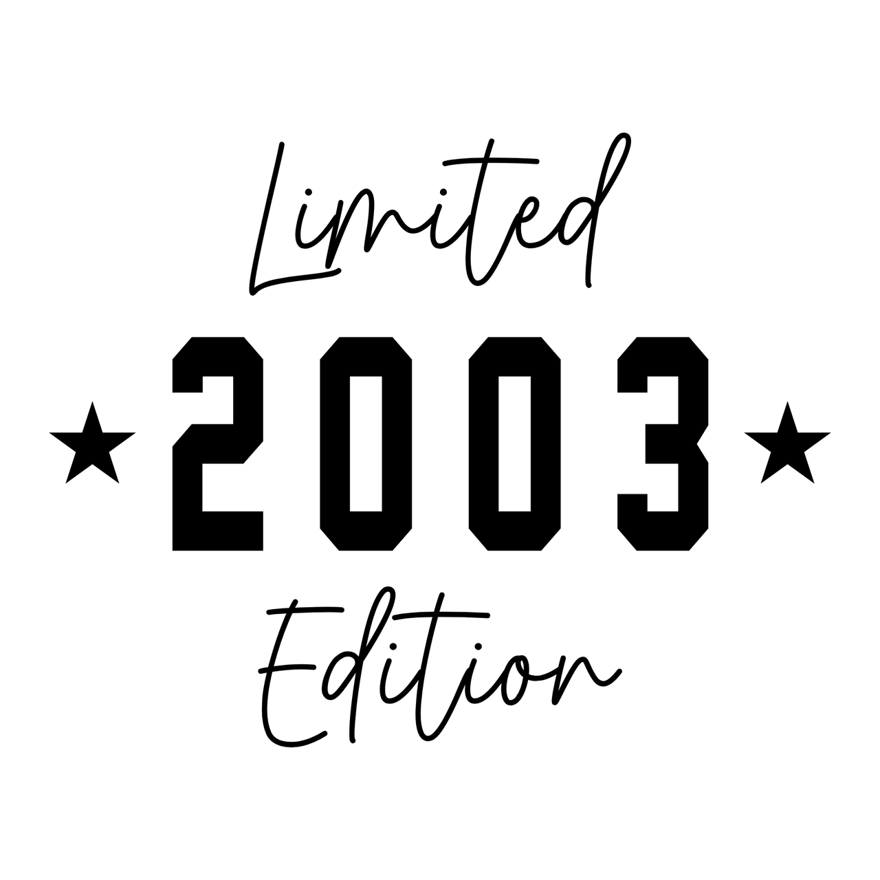 Limited Edition Year Iron-On Transfer, personalised