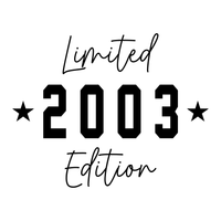 Limited Edition Year Iron-On Transfer, personalised
