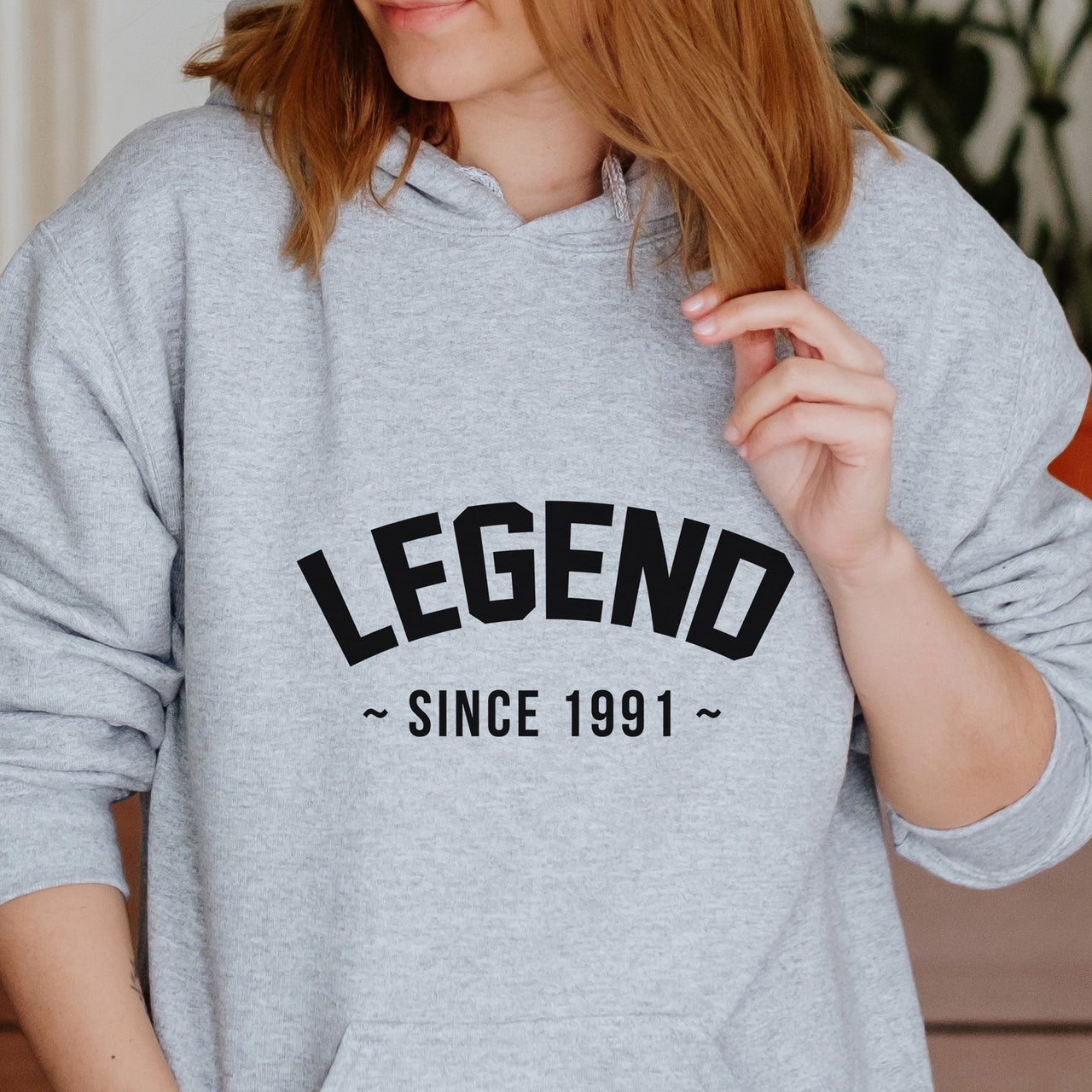 Legend Since Iron-On Transfer shown on a hoodie