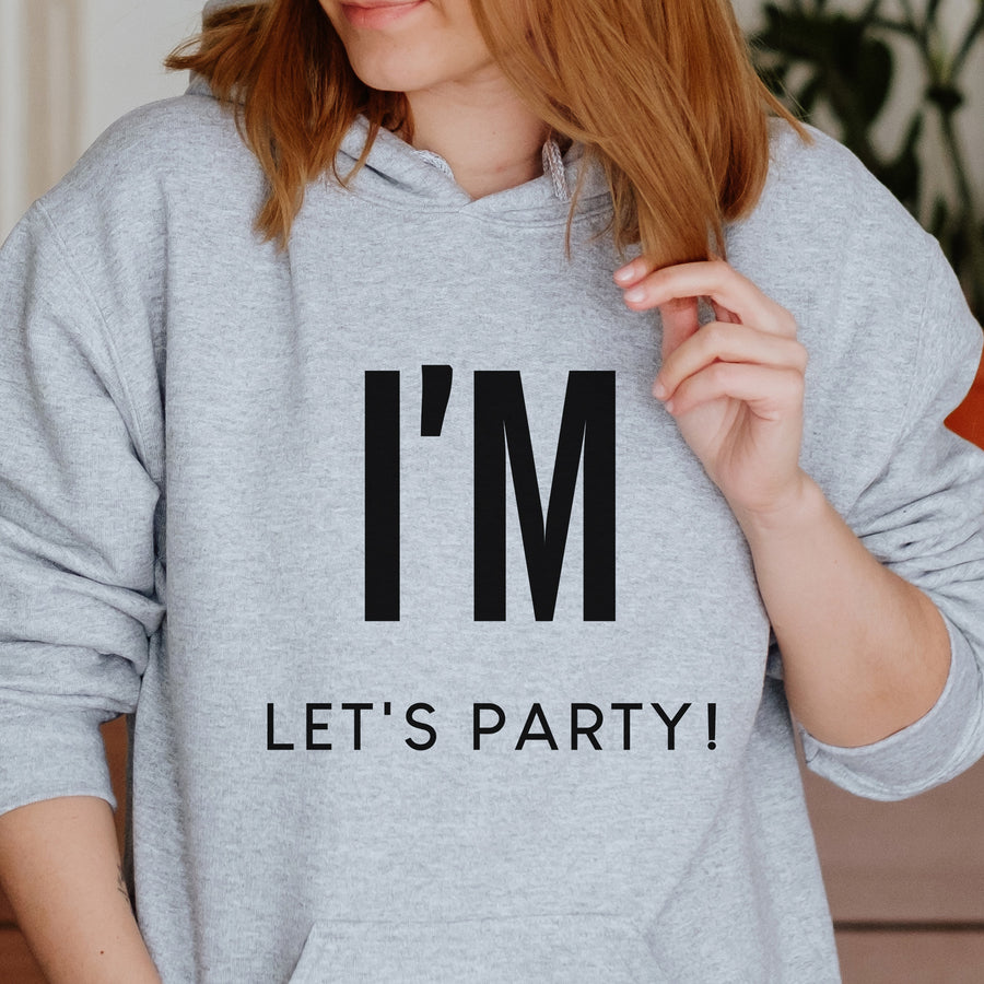 Let's Party Iron-On Transfer - Party Slogan Design - photo of the finished product