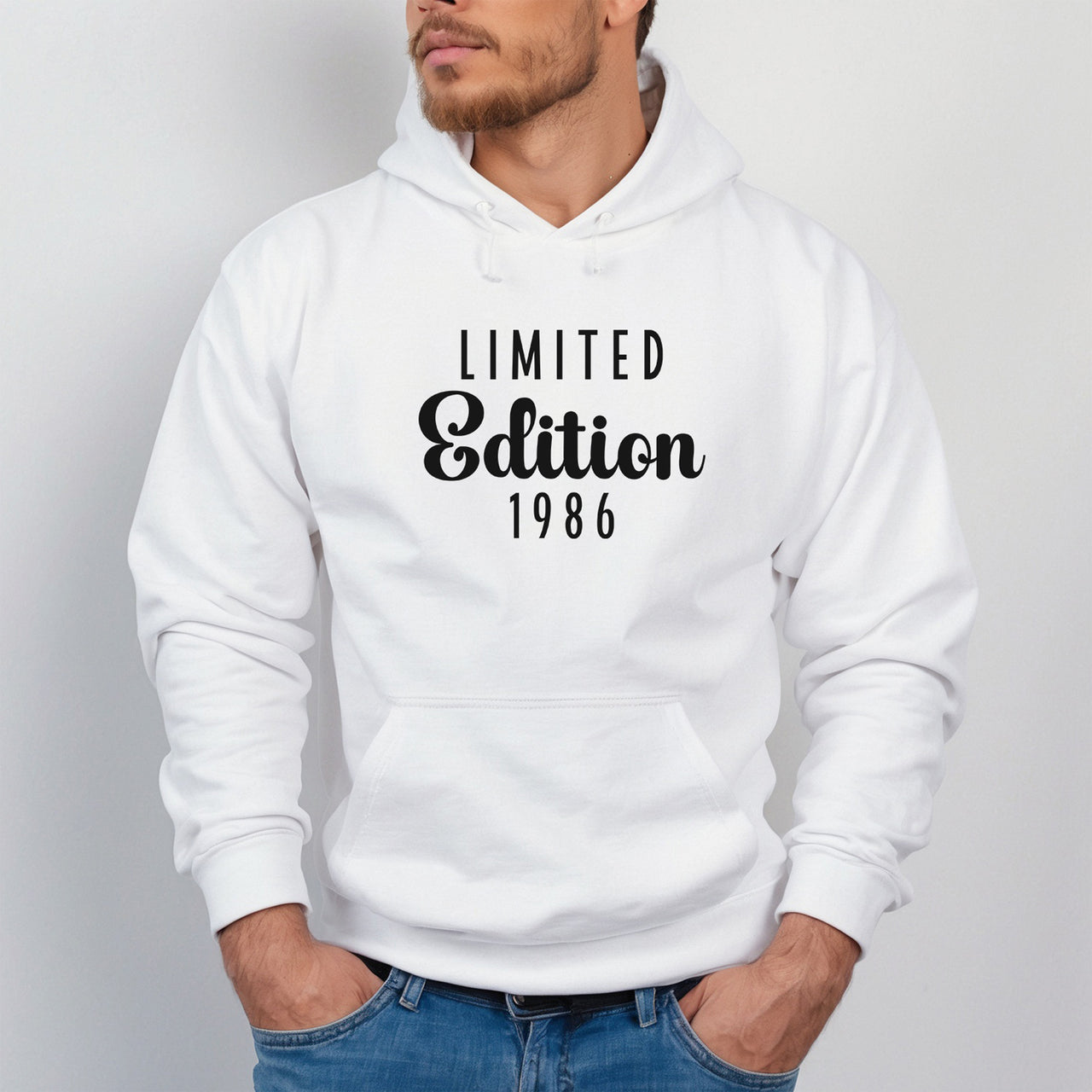 Limited Edition Year Iron-On Transfer shown on a hoodie