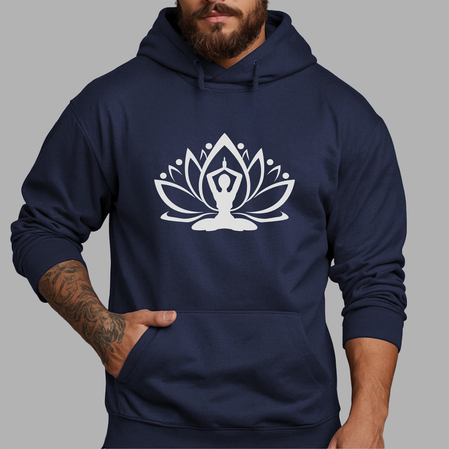 Lotus Yoga Pose Iron-On Transfer - photo of the finished product