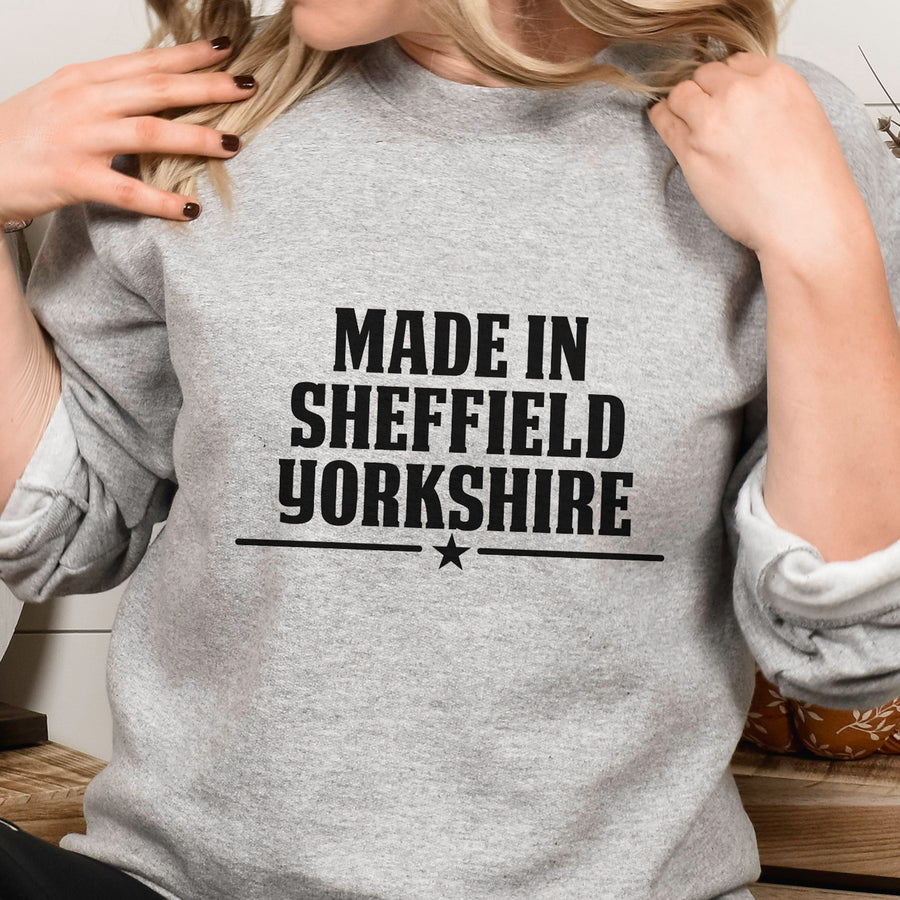 Made In Sheffield Yorkshire Iron-On Transfer - photo of the finished product