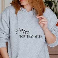 Award Iron On Text shown on a hoodie
