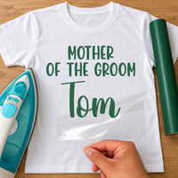 White tee mockup with green 