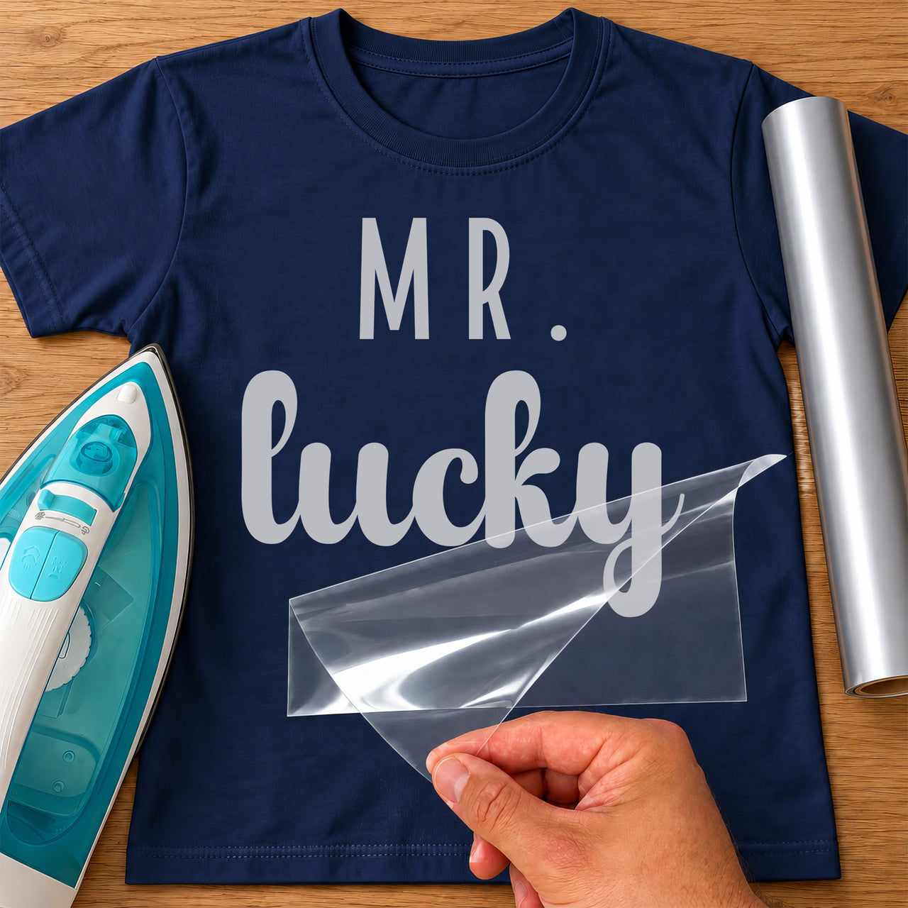 Mr Lucky Iron-On Transfer - Shamrock Groom Design