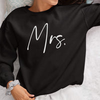 Mrs Iron-On Transfer shown on a sweatshirt
