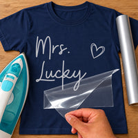 Mrs Lucky Iron-On Transfer - Shamrock Bride Design