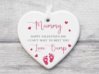 Thumbnail for Mummy-to-Be Valentine's Heart Ornament - Pregnancy Keepsake - DENMARY