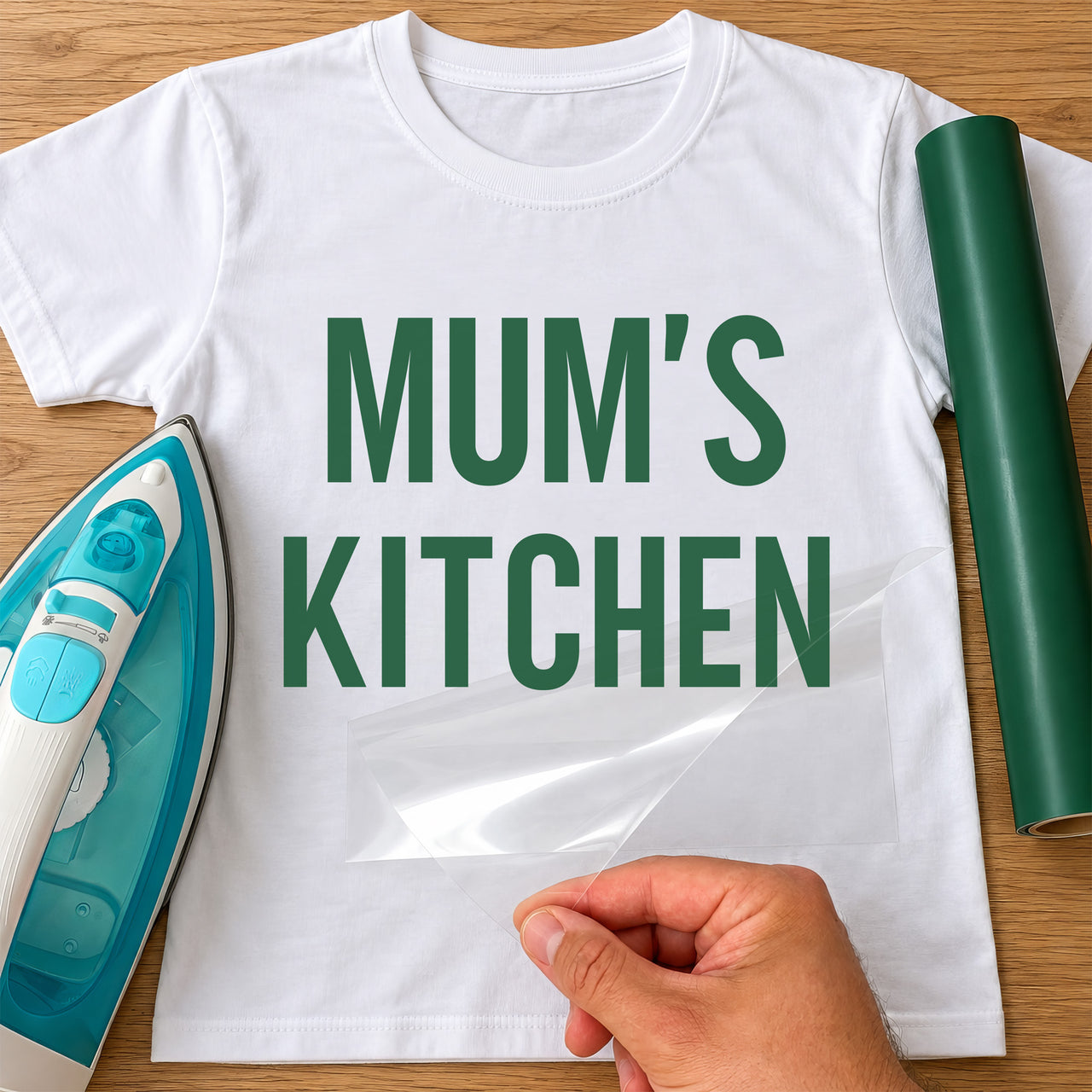 Mum's Kitchen Circle Wreath Iron-On Transfer