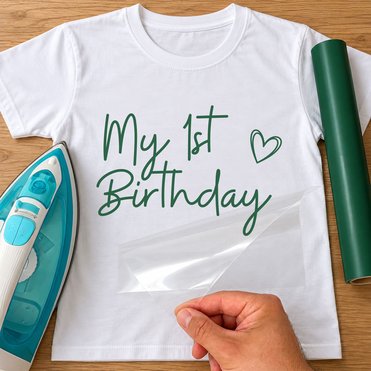 My First Birthday Iron-On Transfer - Stars & Sparkle Design