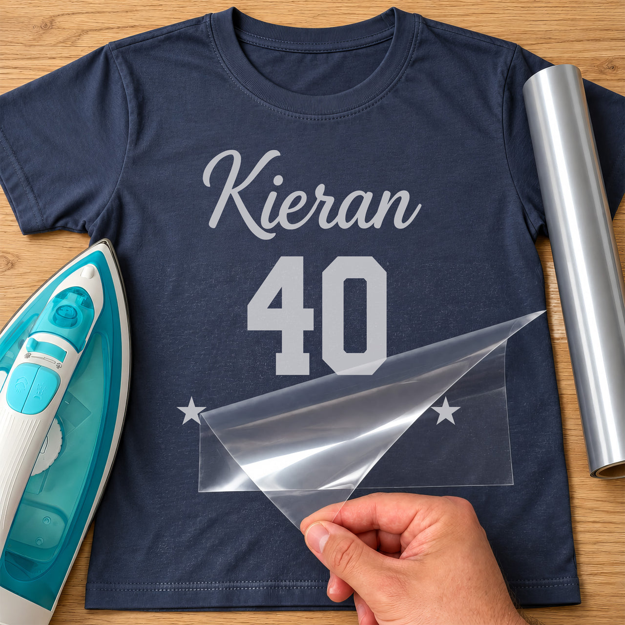 Name &amp; Age Birthday Iron-On Transfer