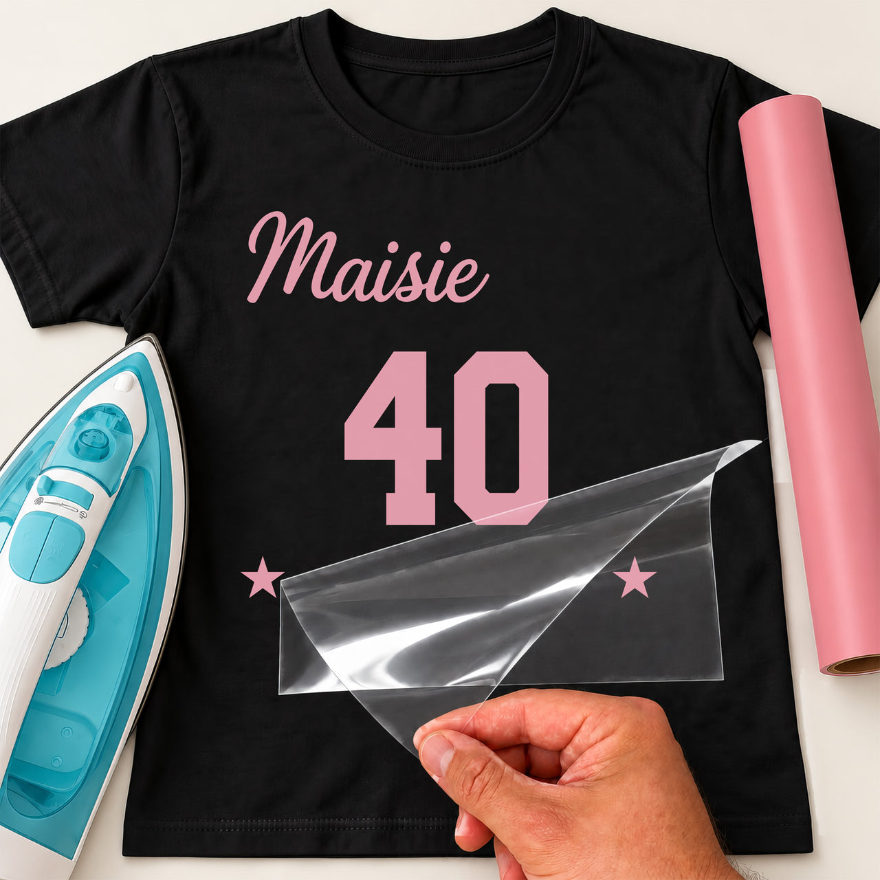 Name &amp; Age Birthday Iron-On Transfer