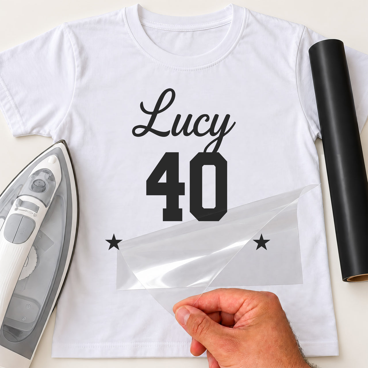 Name &amp; Age Birthday Iron-On Transfer