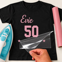 Name & Age Iron-On Transfer - Personalised 50th Birthday Design