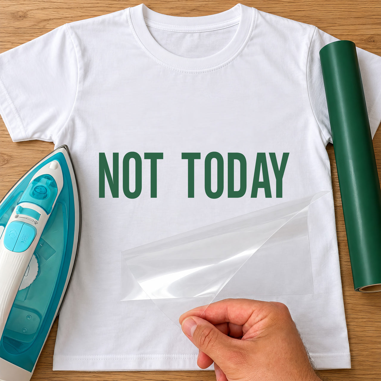 Not Today Cat Iron-On Transfer