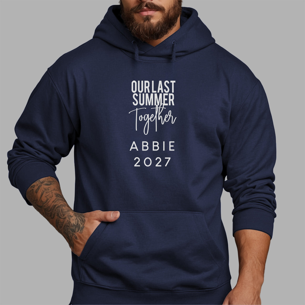 Our Last Summer Together Iron-On Transfer shown on a hoodie