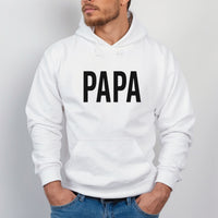 Papa Iron-On Transfer shown on a hoodie