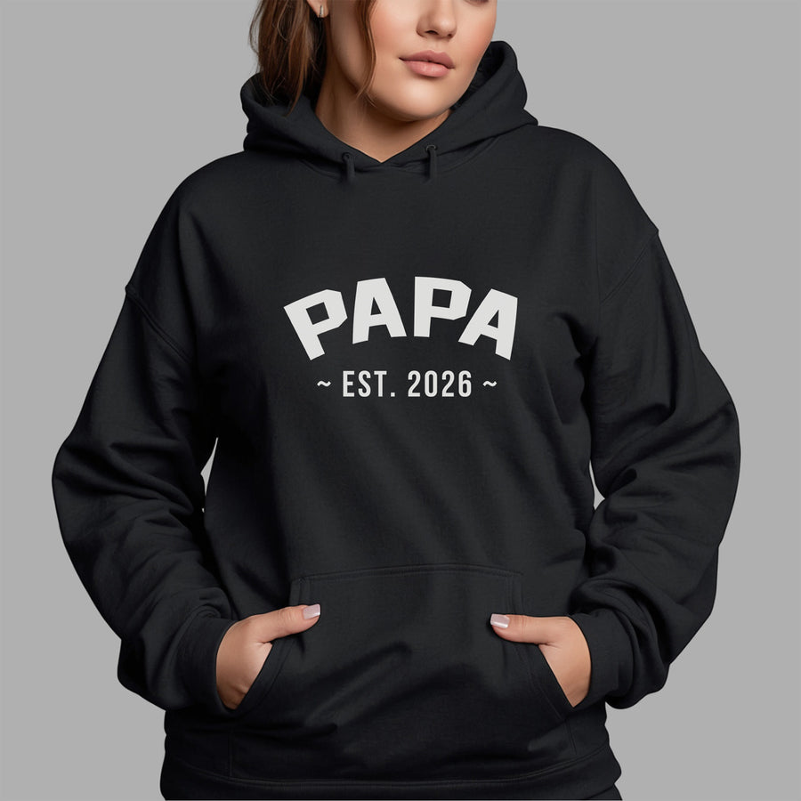 Papa & Mama Est. Iron-On Transfer - photo of the finished product