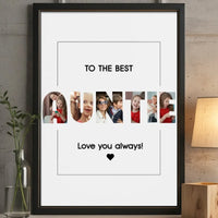 Thumbnail for Personalised Auntie Photo Print - Birthday - Christmas - Custom Wall Art - DENMARY