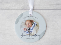 Thumbnail for Personalised Baby's First Christmas Bauble - Newborn Keepsake - Photo Ornament - DENMARY