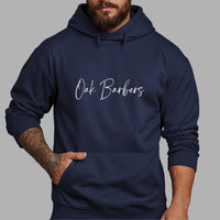 Personalised Barber Name Iron-On Transfer shown on a hoodie