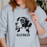Personalised Beagle Portrait Iron-On Transfer - DENMARY HTV shown on a hoodie