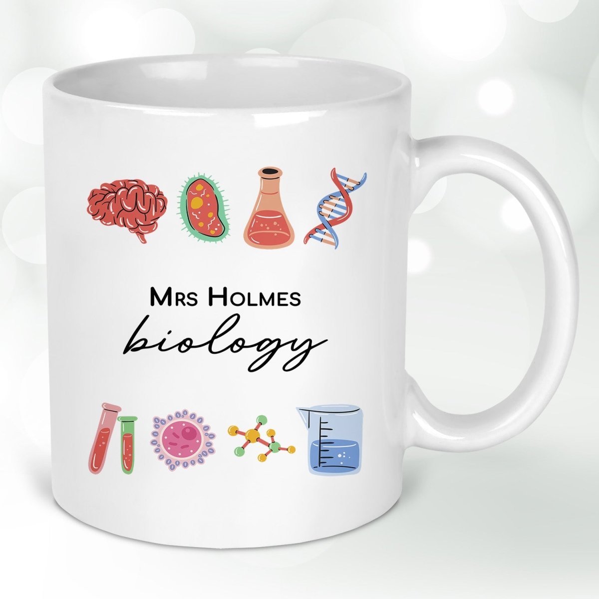 Personalised Biology Teacher Mug - Appreciation Gift - Science Enthusiast - DENMARY