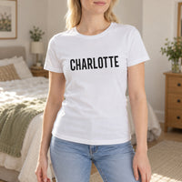 Personalised Car Valeter Name Iron-On Transfer, shown on a white t-shirt