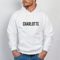 Personalised Car Valeter Name Iron-On Transfer shown on a hoodie