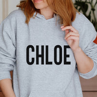Personalised Carer Team Name Iron-On Transfer shown on a hoodie