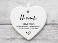 Thumbnail for Personalised Ceramic Heart - Anniversary & Birthday - 'I Love You' Keepsake - DENMARY