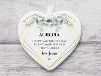 Thumbnail for Personalised Ceramic Heart Bauble - Valentine's Keepsake - Romantic Gift - DENMARY