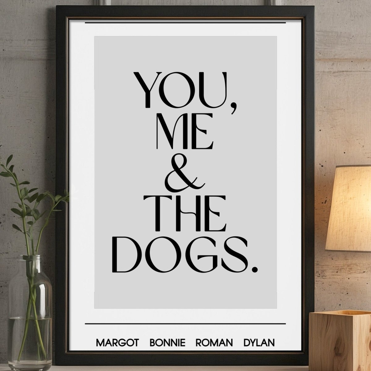 Personalised Dog Portrait - Pet Lover Wall Art - Customisable Canine Print - DENMARY