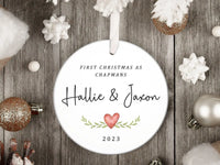 Thumbnail for Personalised Family Christmas Bauble - First Xmas Together - Tree Ornament - DENMARY