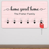 Thumbnail for Personalised Family Key Rack - Housewarming Gift - Home Sweet Home Design - DENMARY