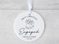 Thumbnail for Personalised Fox Engagement Ornament - 1st Christmas Together - Festive Keepsake - DENMARY