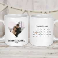 Thumbnail for Personalised Love Celebration Mug - Anniversary & Engagement - Photo & Calendar Design - DENMARY