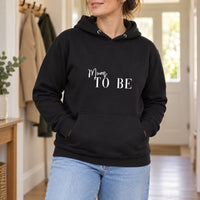 Personalised Mum to Be / Dad to Be Iron-On Transfer, shown on a black hoodie