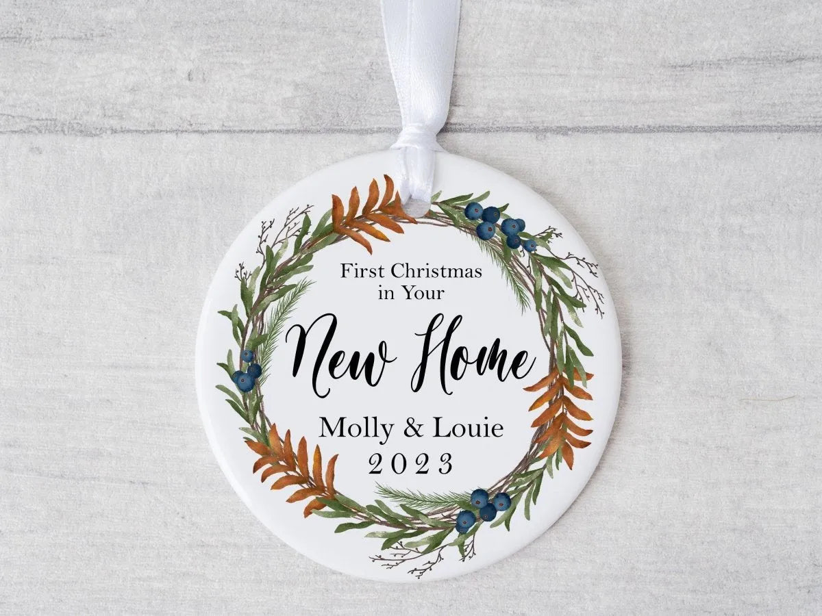 Personalised New Home Bauble - First Christmas - Housewarming Keepsake - DENMARY