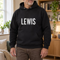 Personalised Personal Trainer Name Iron-On Transfer, shown on a black hoodie