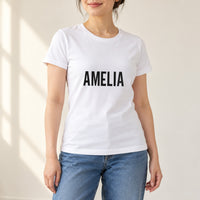 Personalised Student Nurse Name Iron-On Transfer, shown on a white t-shirt