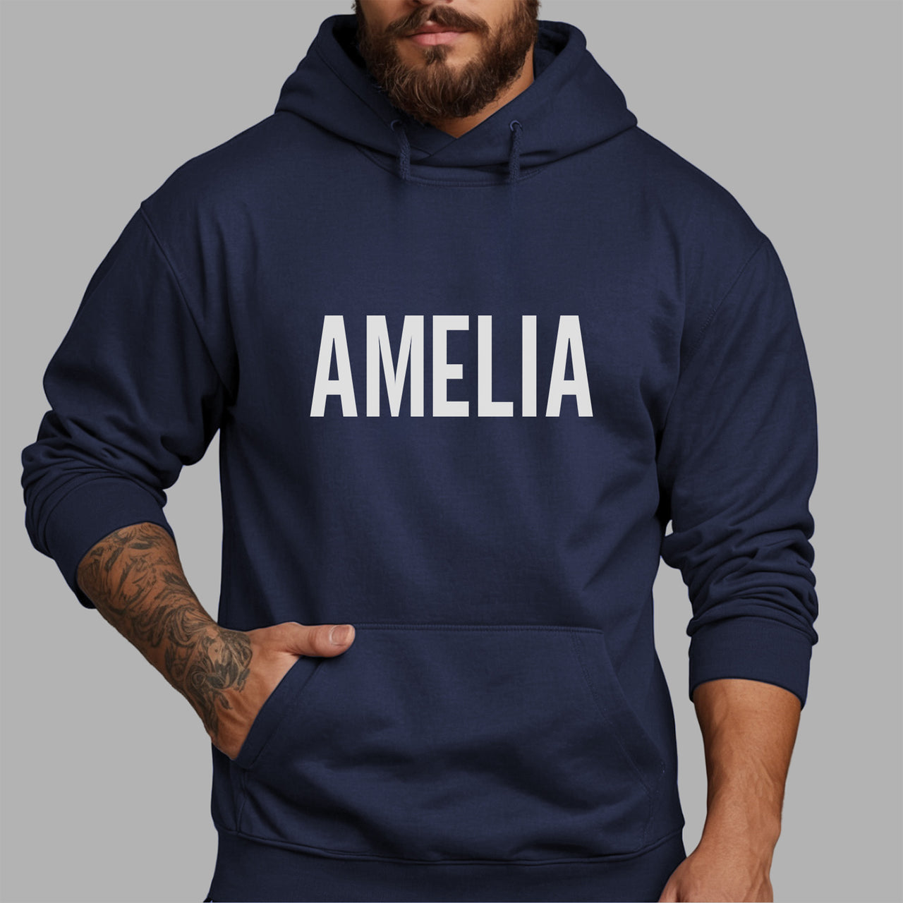 Personalised Student Nurse Name Iron-On Transfer shown on a hoodie
