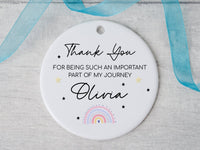 Thumbnail for Personalised Teacher Rainbow Bauble - Thank You Gift - End of Term - DENMARY