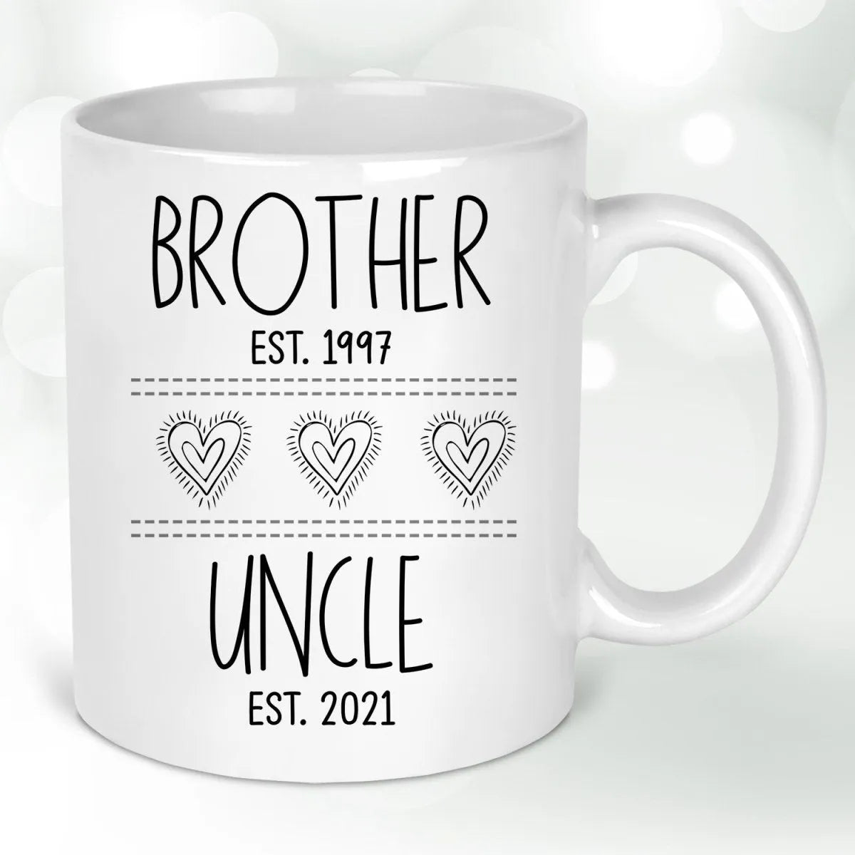 Personalised Uncle Mug - New Uncle - Best Brother Gift - DENMARY