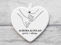 Thumbnail for Personalised Valentine's Heart Ornament - Anniversary Keepsake - For Couples - DENMARY