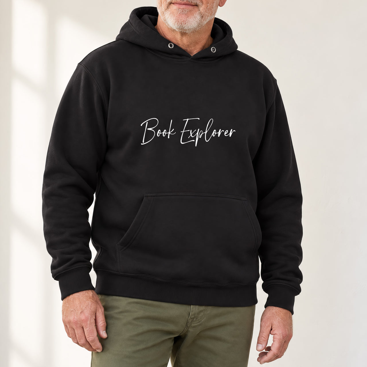 Personalised World Book Day Iron-On Transfer, shown on a black hoodie