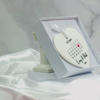 Personalised Anniversary Ornament – Custom Ceramic Heart Keepsake Gift 2025