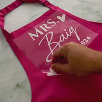 Matching Aprons Couples - Personalised Couple Aprons | Custom Wedding Gift